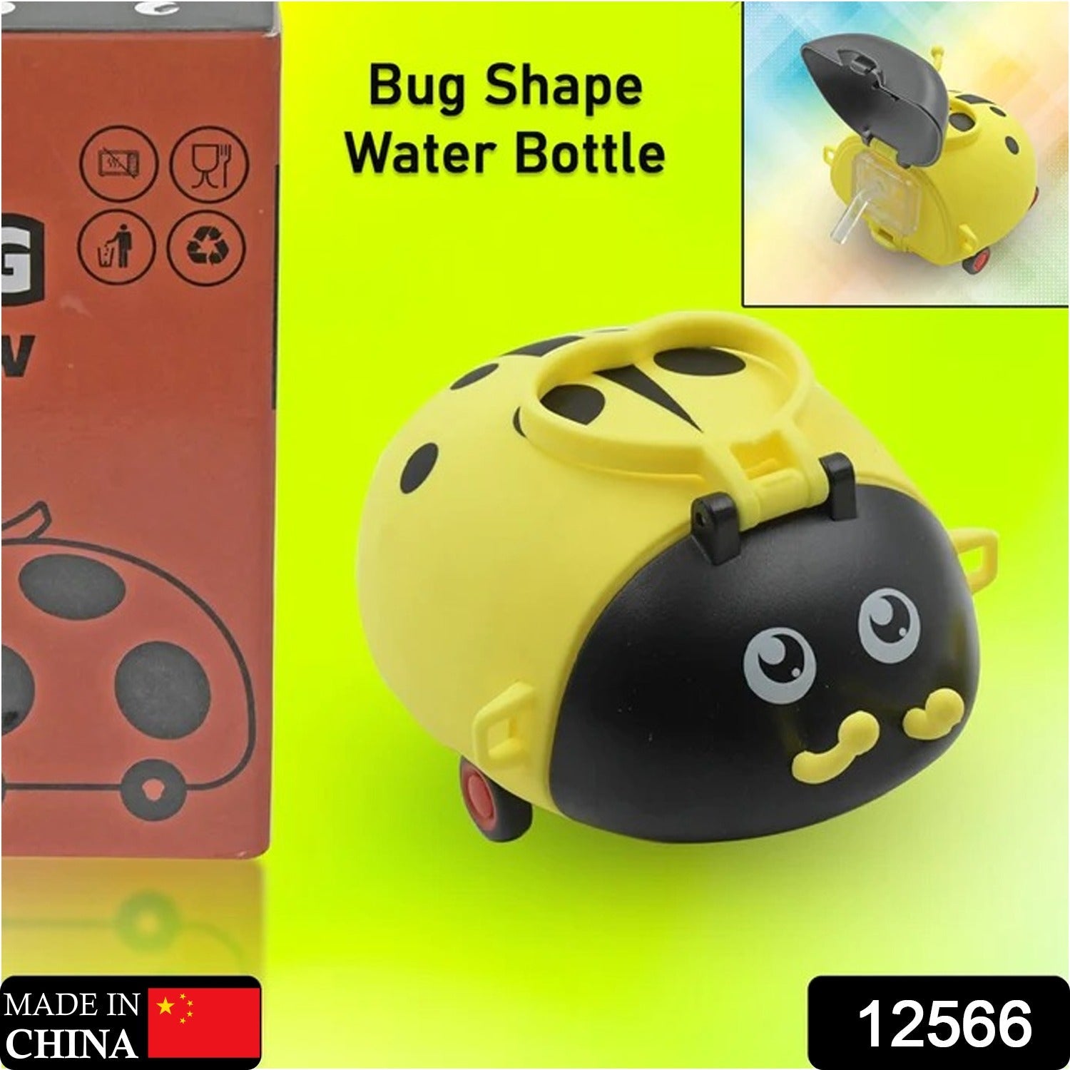 12566 Cute Plastic Bug Shape Water Bottle with adjustable shoulder strap, 4 wheel & Straw, portable drinking cup Water Bottle For Kids | Water Bottle | Return Gift For Kids | Water Bottle With Straw | School Kinds Water Bottle (1 Pc) 12566 Cute Plastic Bug Shape Water Bottle with adjustable shoulder strap, 4 wheel & Straw, portable drinking cup Water Bottle For Kids | Water Bottle | Return Gift For Kids | Water Bottle With Straw | School Kinds Water Bottle (1 Pc)
